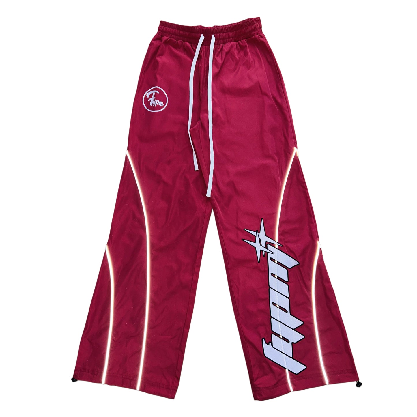 "Fire Red" Nylon Reflective Pants