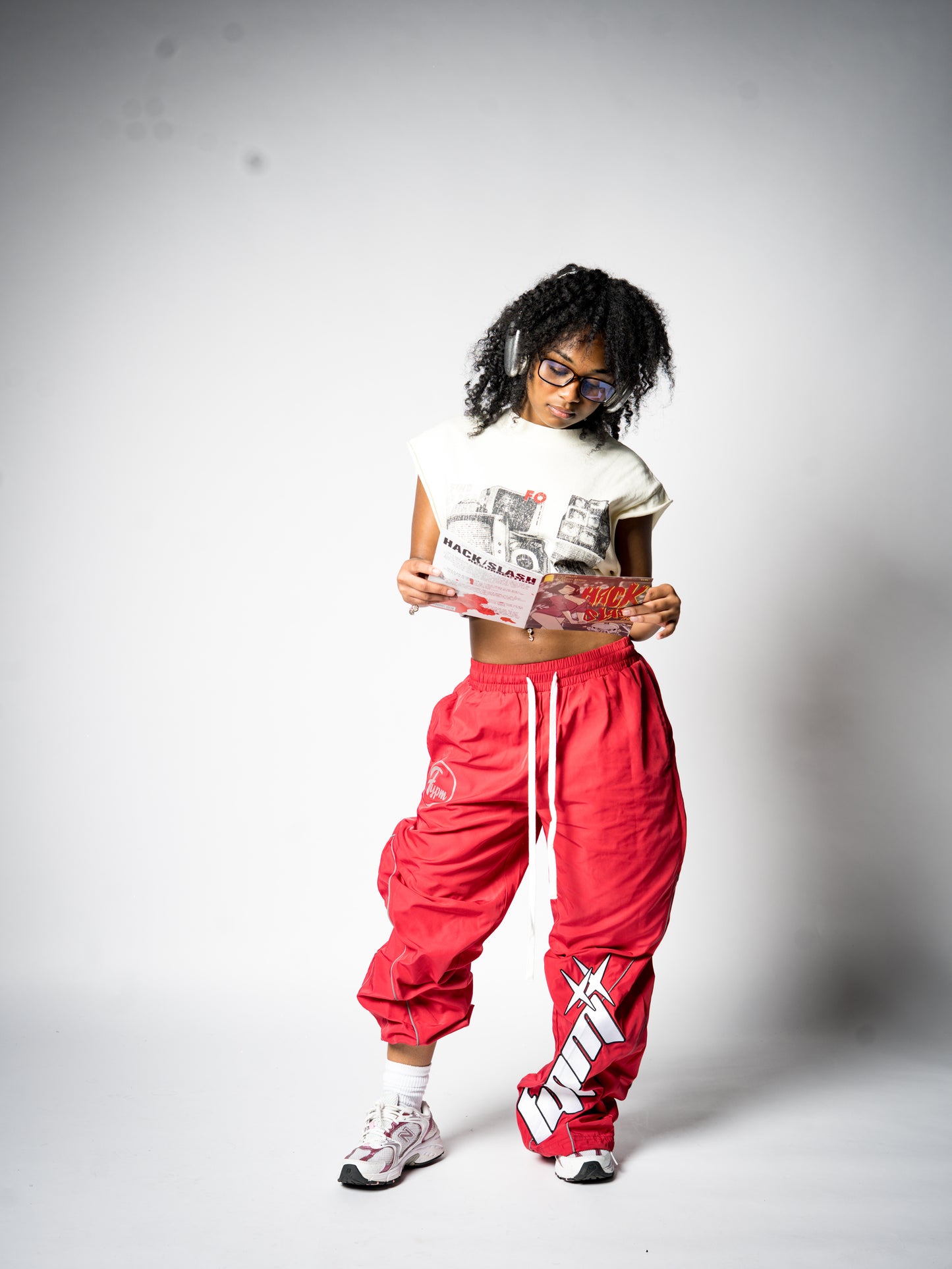 "Fire Red" Nylon Reflective Pants