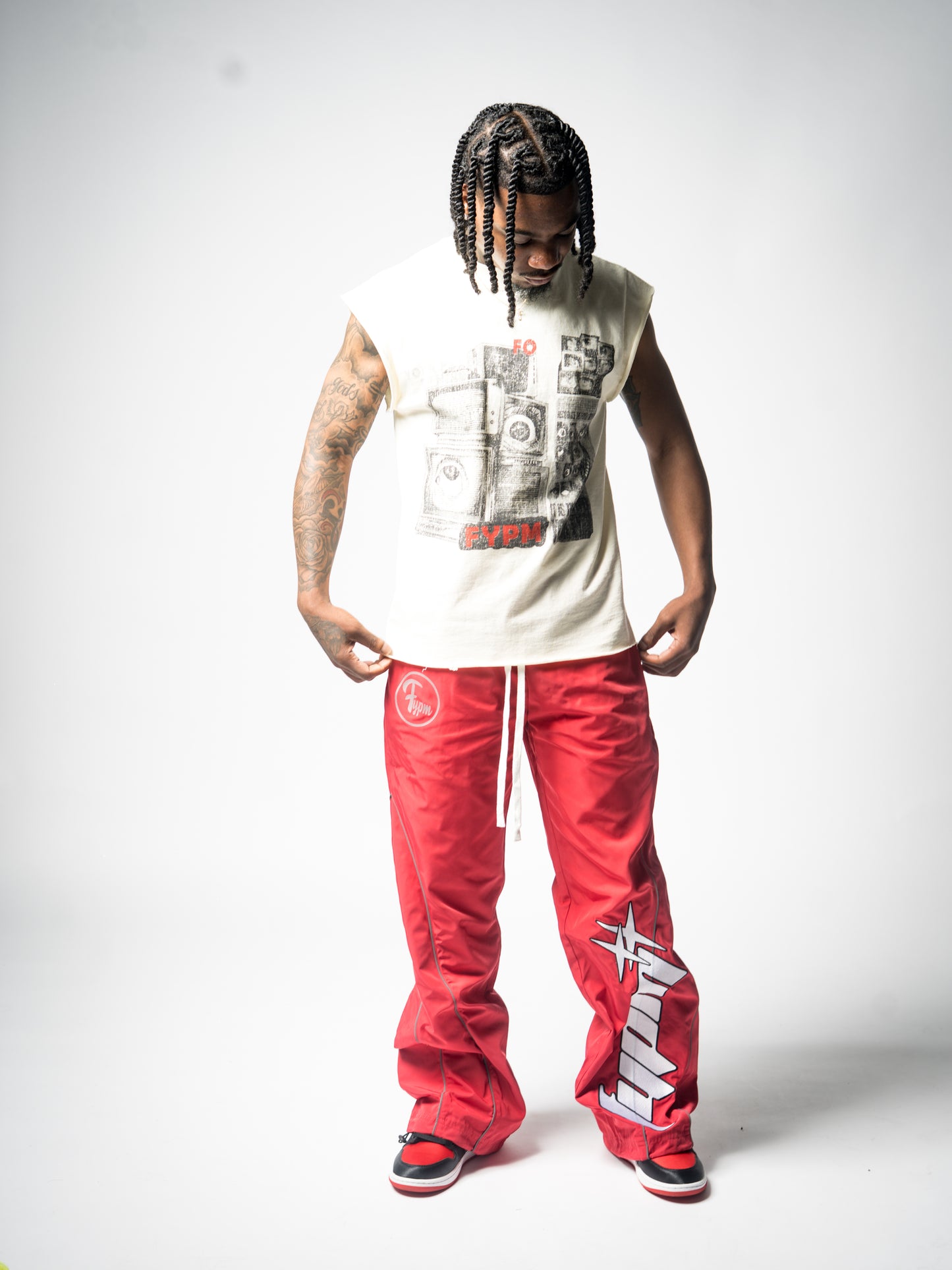 "Fire Red" Nylon Reflective Pants