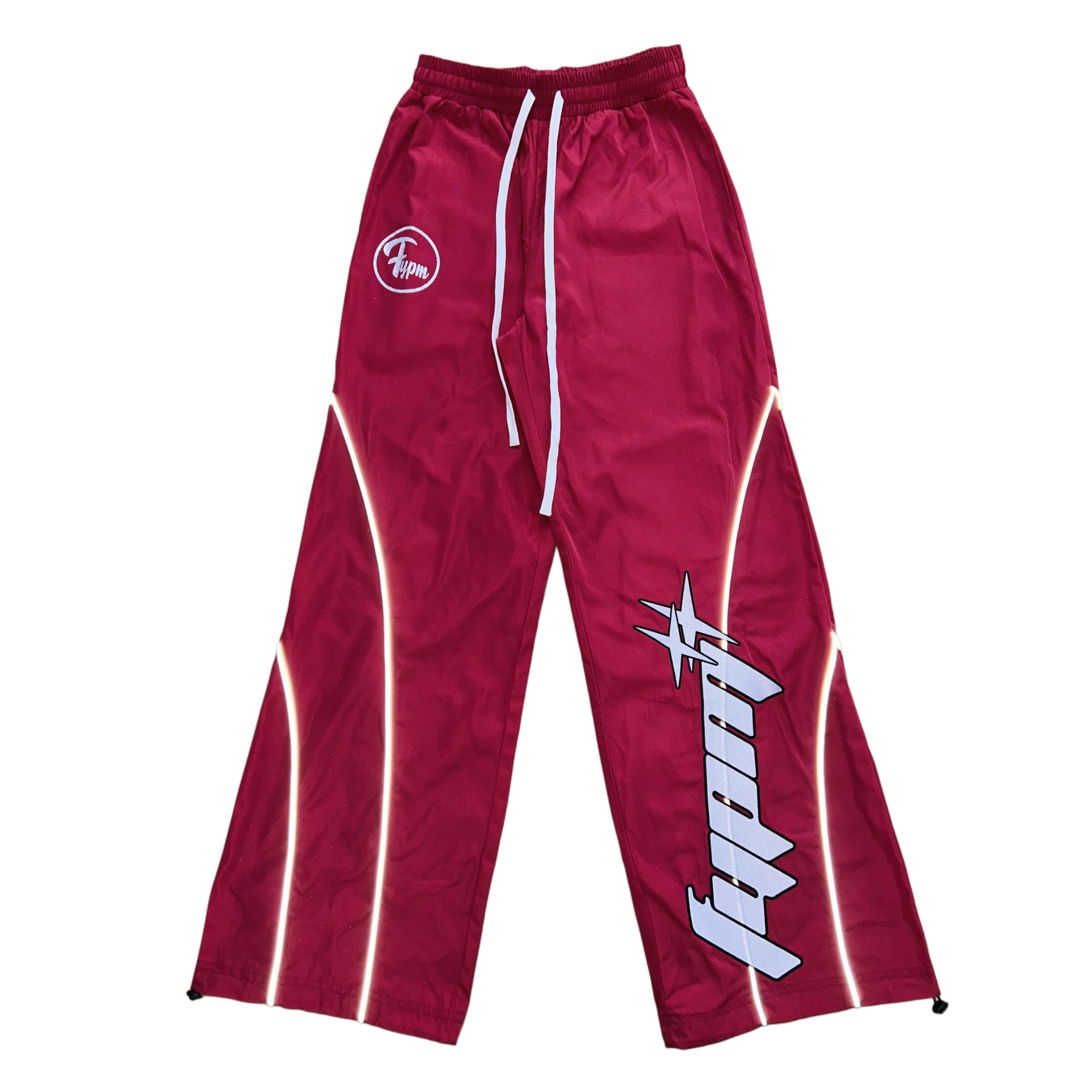 "Fire Red"  Nylon Reflective Pants