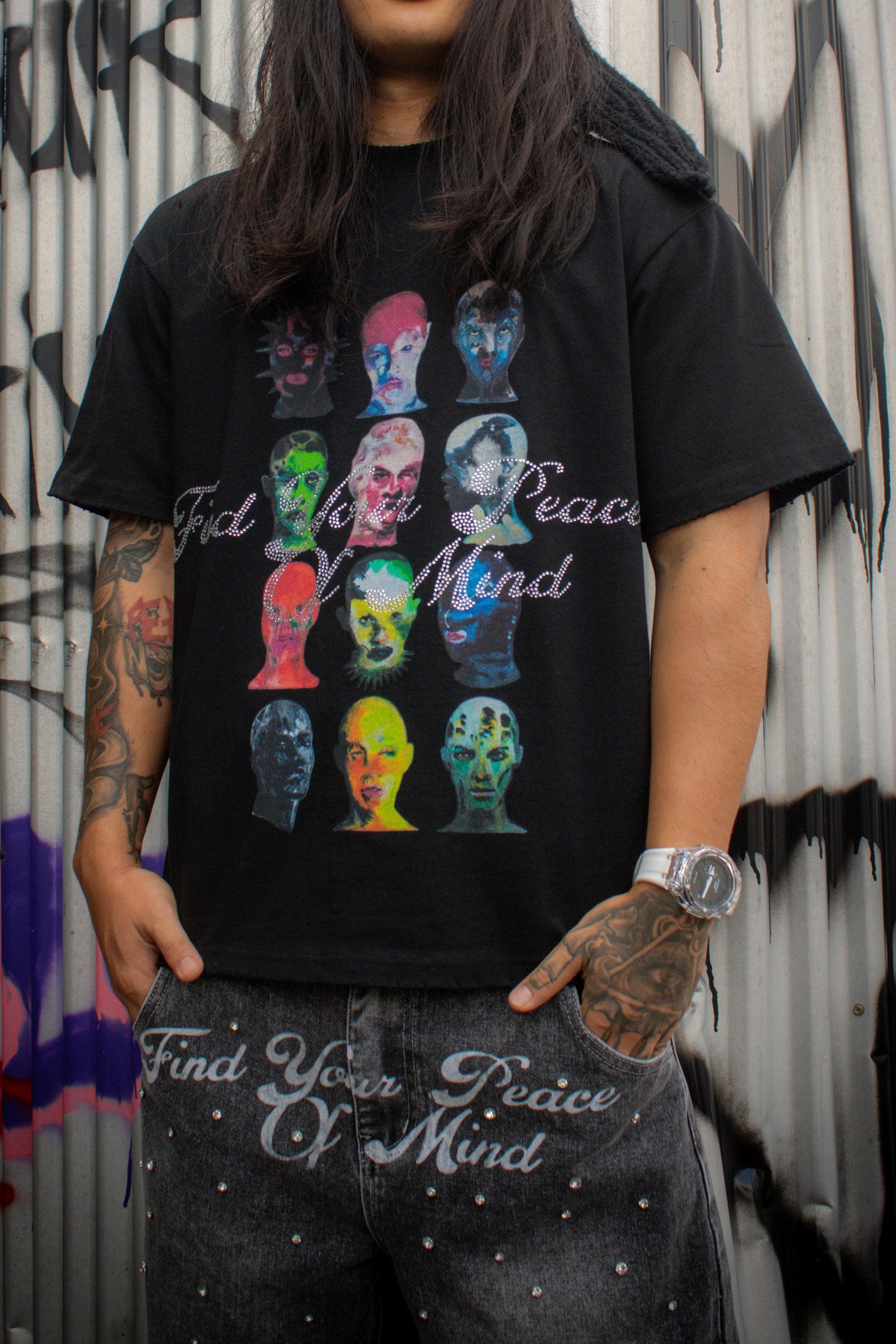 “12 Faced” Rhinestone T-Shirt